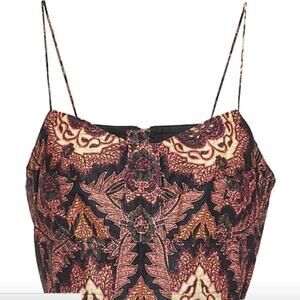 Isabel Marant Embroidered Crop Top Copper size 8